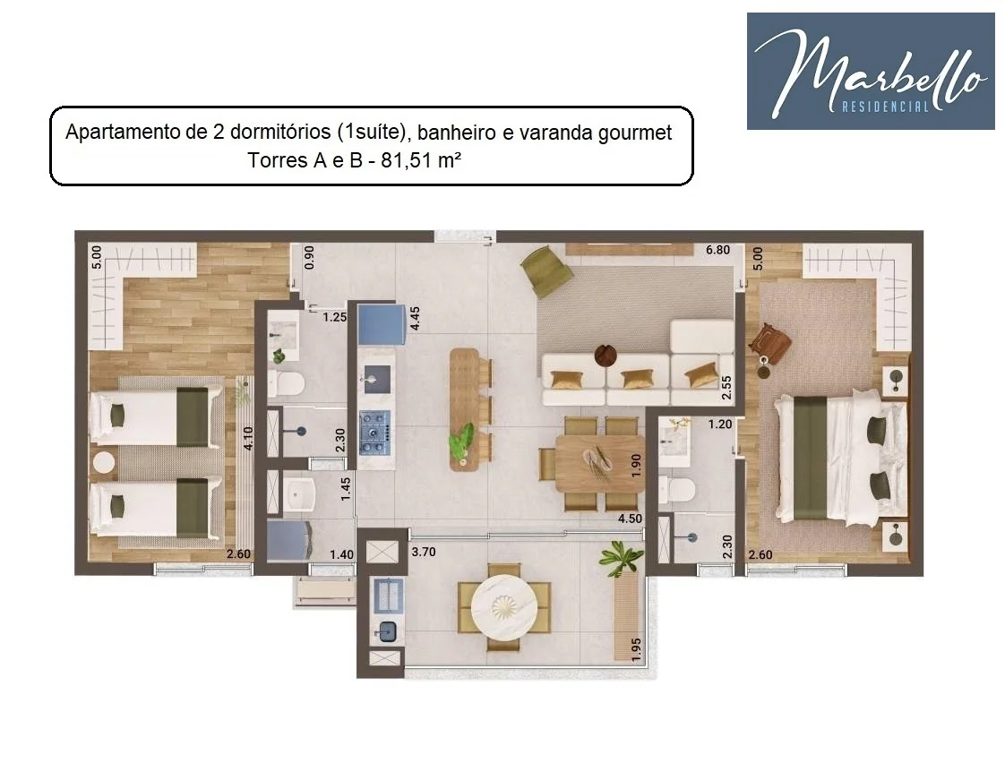 Planta Torres A e B - Finais 1 e 3 Marbello
